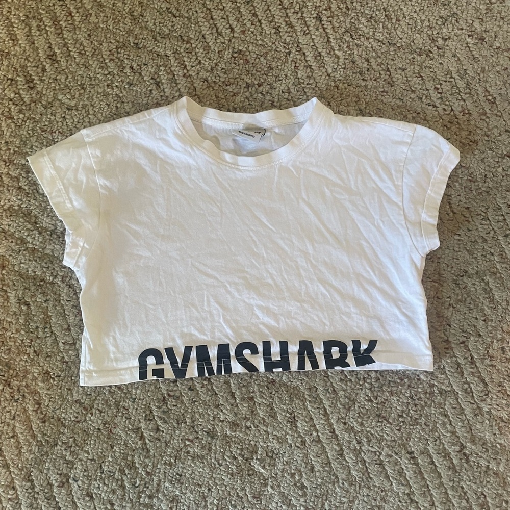 Gymshark White Crop Top size small